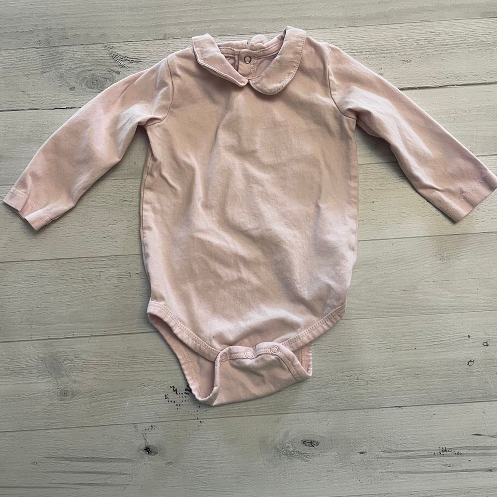 Primary baby light pink collared bodysuit‎ 6-9 months